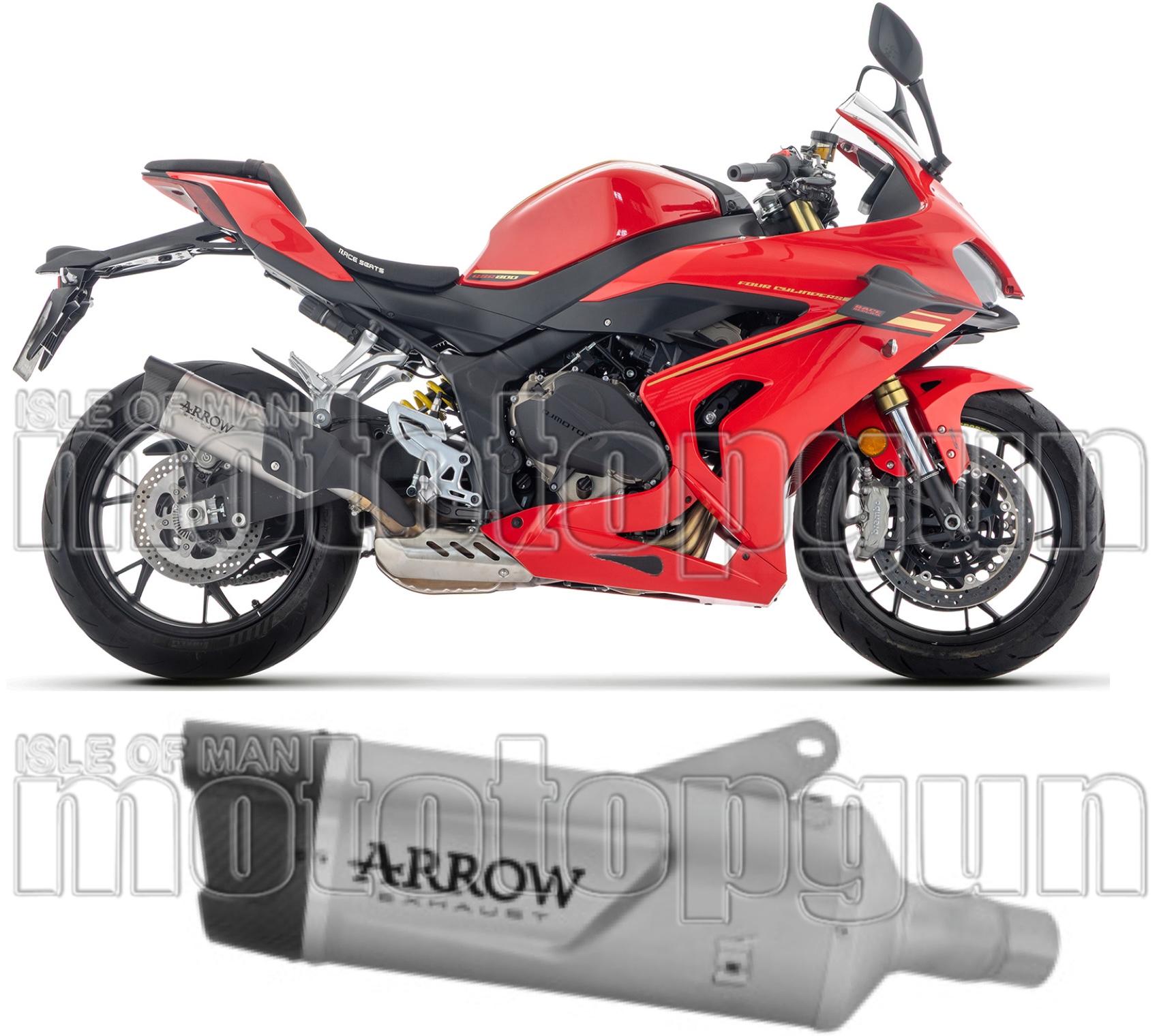 Exhaust Tip With Noise Certification Indy-Race Evo Titanium Carby End Cap - Arrow Special Parts Compatible With Qj Motor Srk 800 Rr (2024-2025)