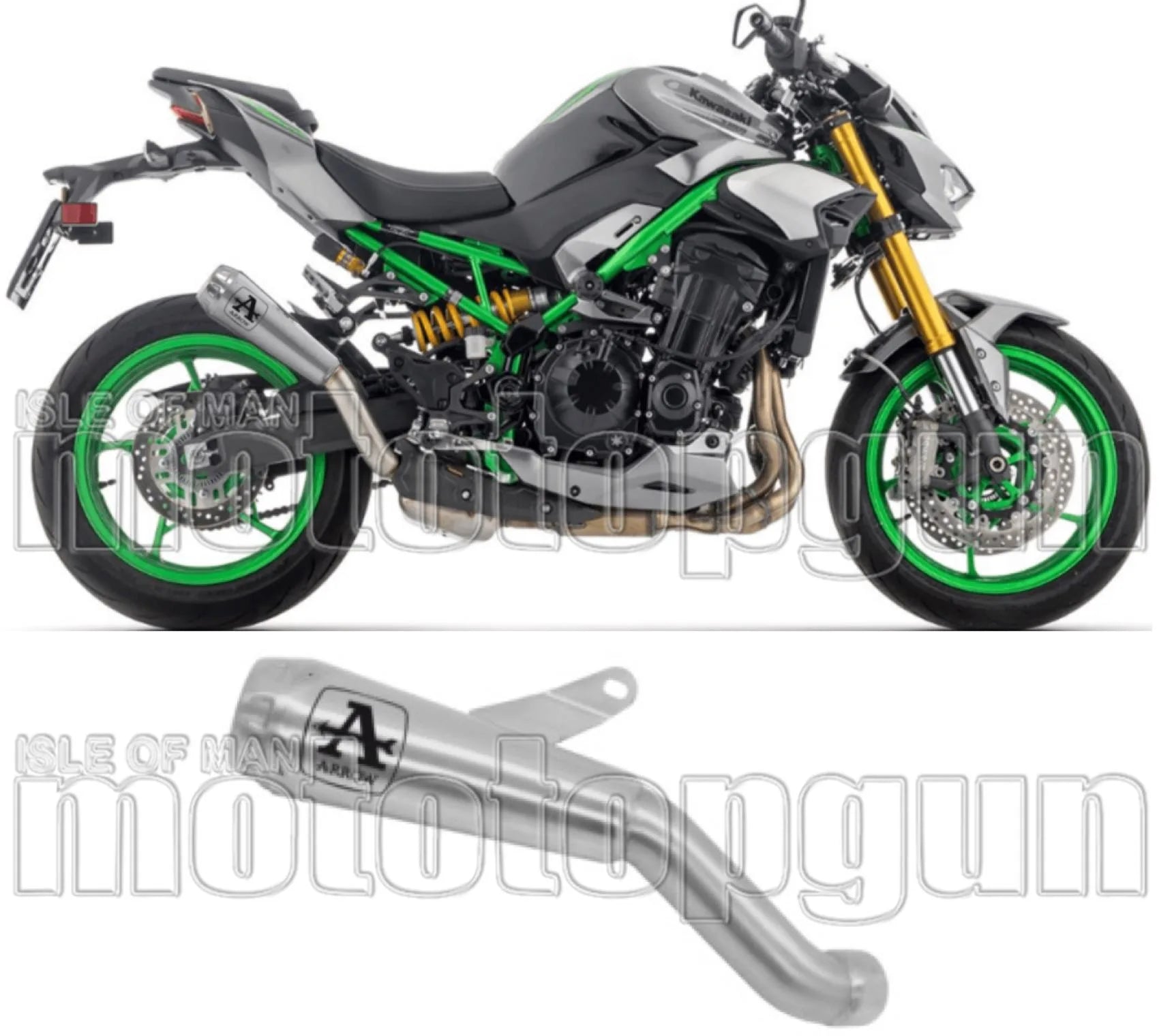 Exhaust Tip With Noise Certification Pro-Race Nichrom - Arrow Special Parts Compatible With Kawasaki Z 900 (2025-2026)