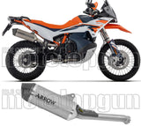 Exhaust Tip With Noise Certification Race-Tech Aluminium Carbon - Arrow Special Parts Compatible With Ktm 890 Smt (2023-2026)