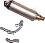 Complete Exhaust System Without Catalytic Converter And Without Sound Certification Oval Titanium Carbon Cap - Termignoni Compatible With Husqvarna Fe 250 (2018-2019)