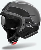 Urban Motorcycle Helmet Airoh J 110 - J1R35 Composite Carbon Matte Black Raster Size S