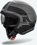 Urban Motorcycle Helmet Airoh J 110 - J1R35 Composite Carbon Matte Black Raster Size M