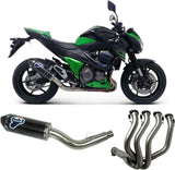 Complete Non-Catalytic Exhaust System With Sound Certification Relevance Carbon Carbon Cap - Termignoni Compatible With Kawasaki Z 800 (2013-2017)