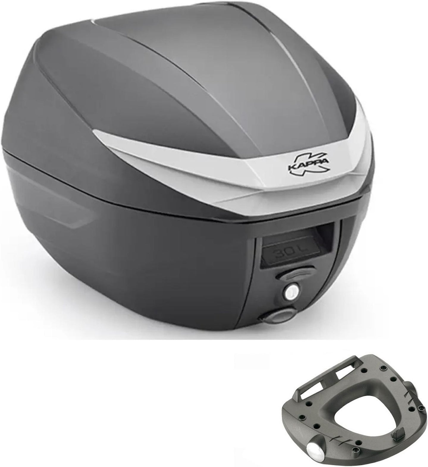 Top Case K3000N + Rear Rack - Kappa Moto Compatible With Aprilia Shiver 900 Abs (2010-2020)