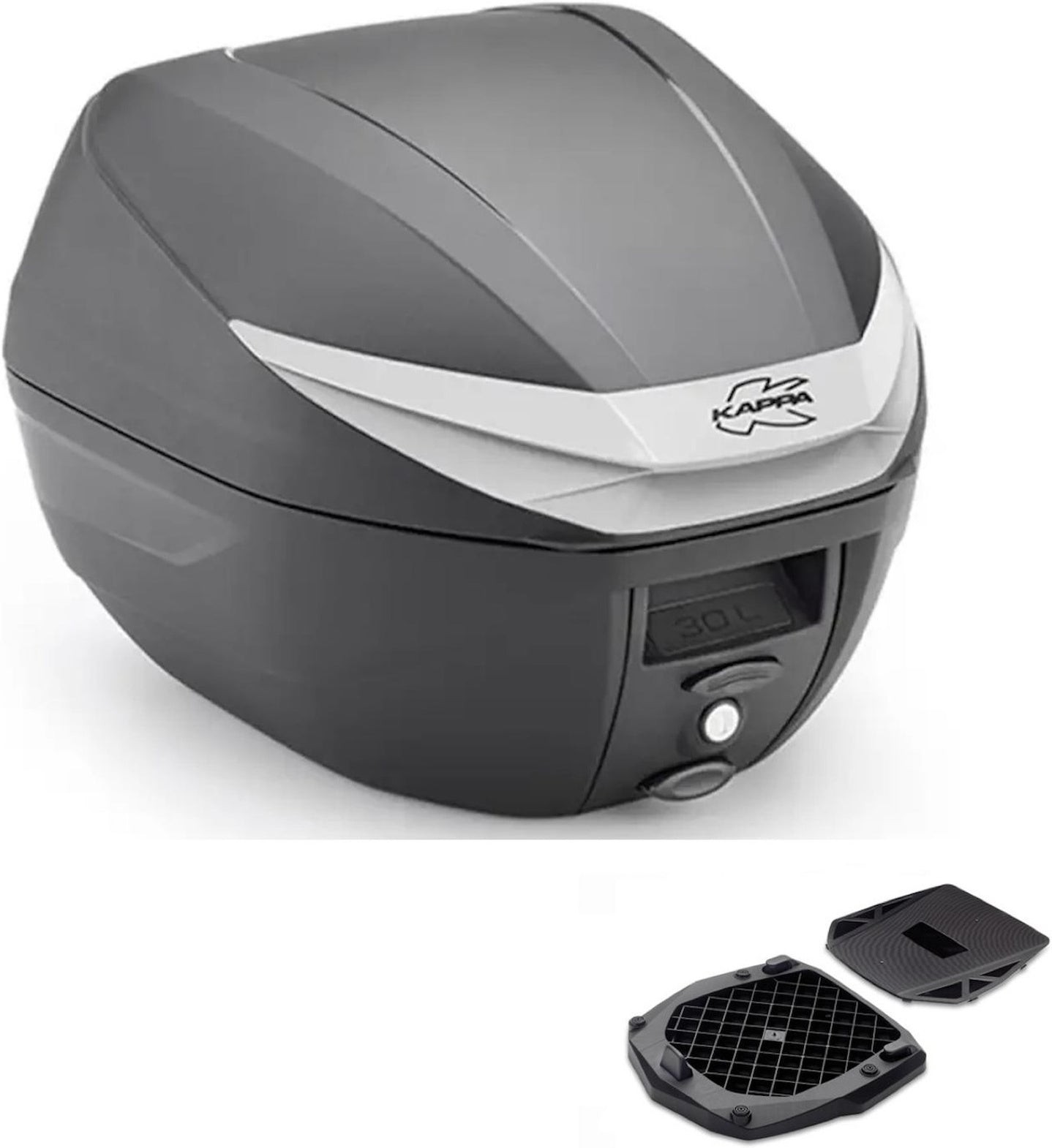 Top Case K3000N + Rear Rack - Kappa Moto Compatible With Kymco Xciting 400 I (2013-2017)
