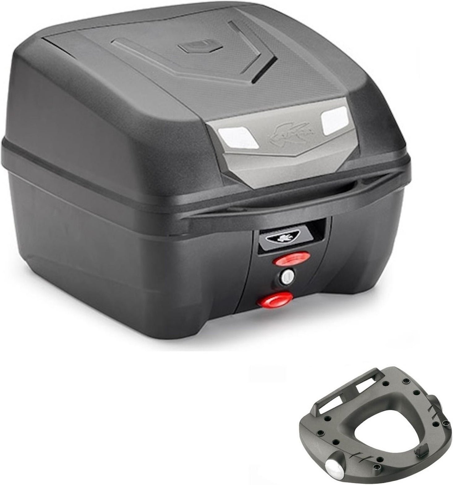 Top Case K320N + Rear Rack Cube - Kappa Moto Compatible With Piaggio Mp3 350 - 400 - 500 (2018-2021)