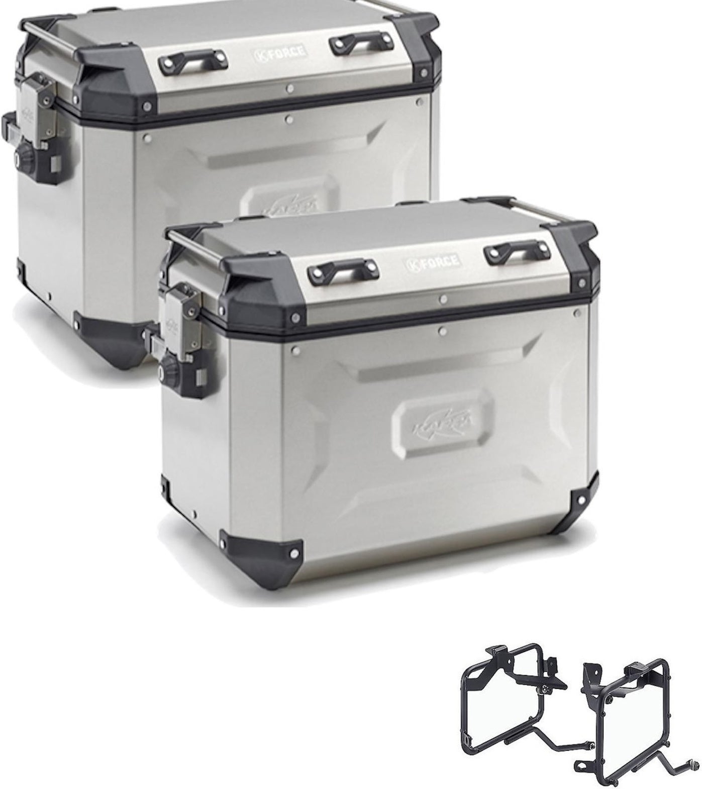 Side Cases Kfr48Apack2 + Side Cases Holder K'Force - Kappa Moto Compatible With Moto Guzzi V7 850 Stone (2021-2023)