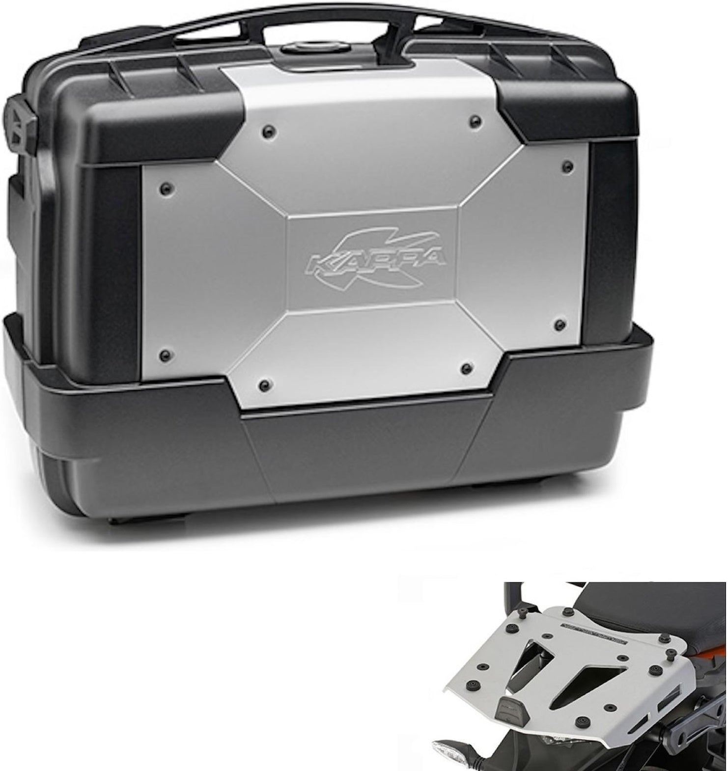 Top Case Kgr33 + Rear Rack Aluminium Garda - Kappa Moto Compatible With Moto Guzzi V85 Tt (2019-2023)