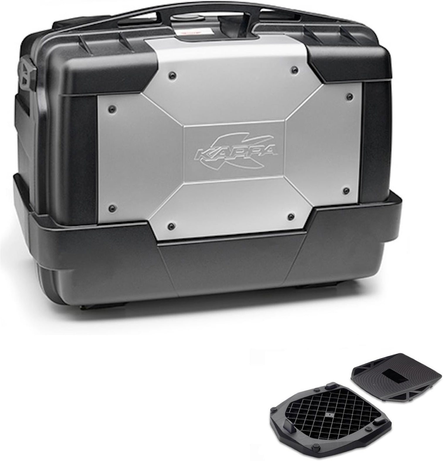 Top Case Kgr46 + Rear Rack Folding Garda - Kappa Moto Compatible With Piaggio Mp3 300 - 400 (2006-2011)