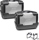Side Cases Kgr46Pack2 + Side Cases Holder Garda - Kappa Moto Compatible With Honda Xl 1000 V Varadero (1999-2002)