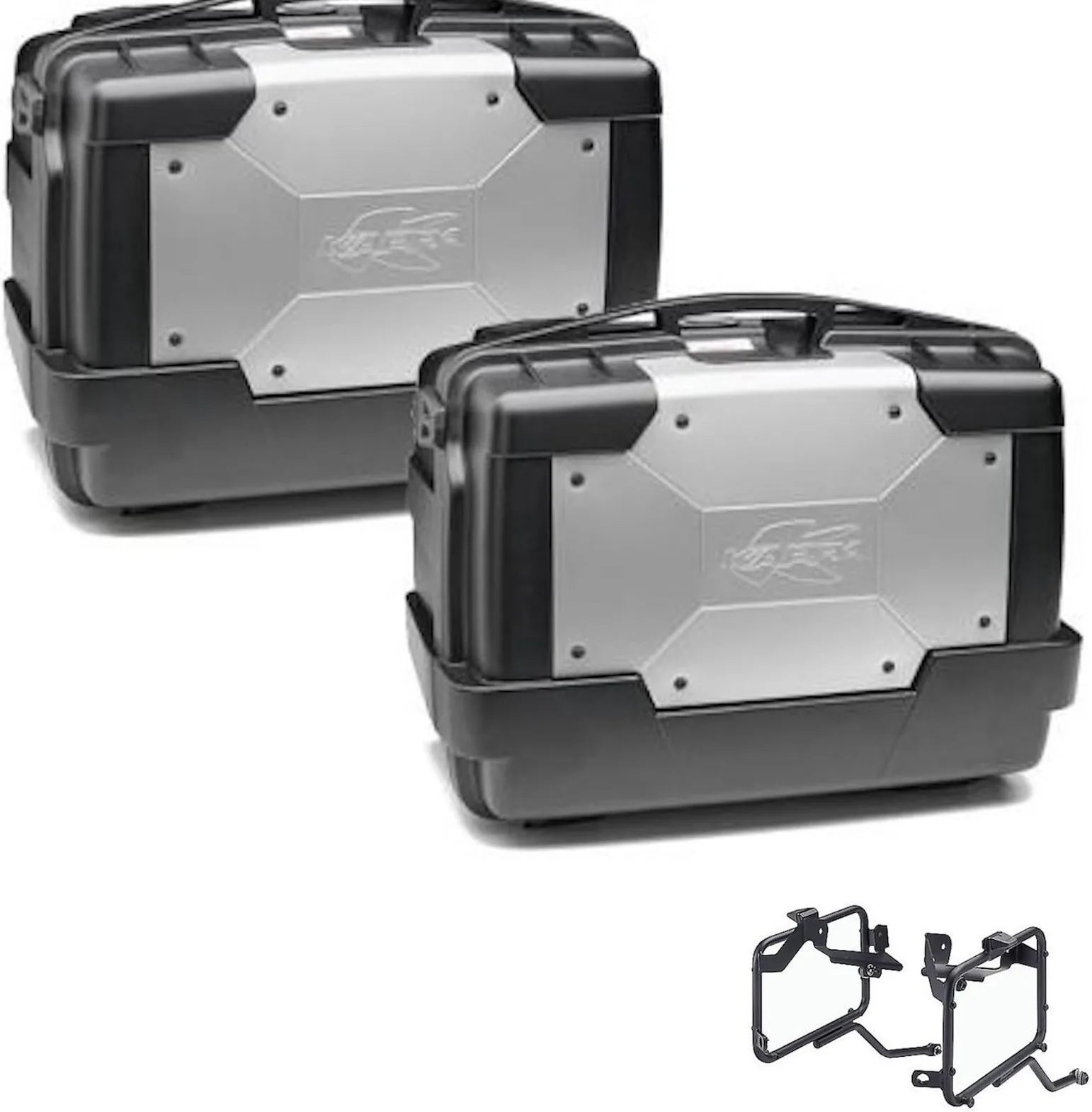 Side Cases Kgr46Pack2 + Side Cases Holder Garda - Kappa Moto Compatible With Benelli Trk 502 (2021-2023)