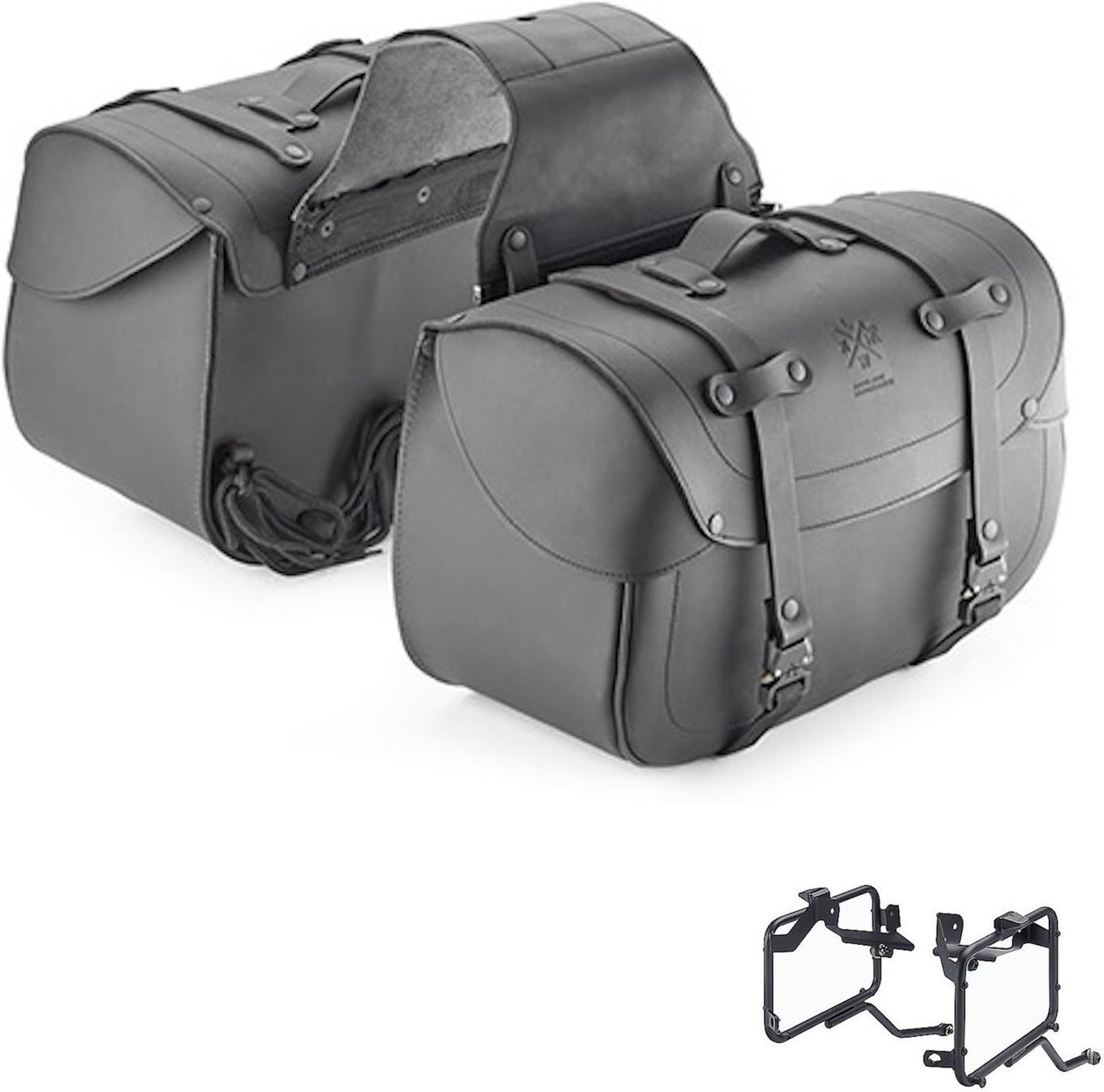 Side Bags Kmlw01 + Side Bags Holder - Kappa Moto Compatible With Triumph Trident 660 (2021-2023)