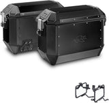 Side Cases Kms36Bpack2 + Side Cases Holder K'Mission Aluminium - Kappa Moto Compatible With Honda Xl 125 V Varadero (2007-2014)