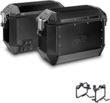 Side Cases Kms36Bpack2 + Side Cases Holder K'Mission Aluminium - Kappa Moto Compatible With Honda Cbf 1000 - Abs (2006-2009)