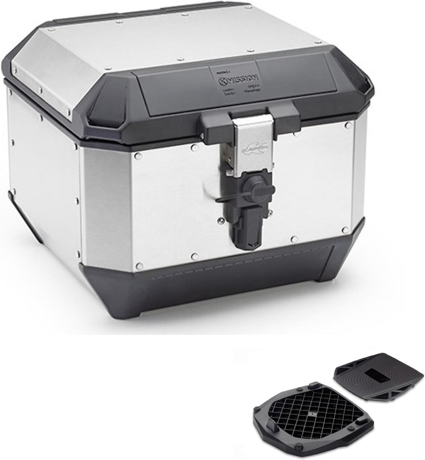 Top Case Kms44A + Rear Rack Folding K'Mission Aluminium - Kappa Moto Compatible With Piaggio Mp3 300 - 400 (2006-2011)