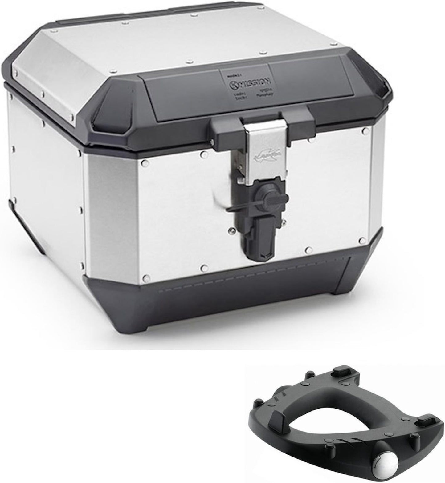 Top Case Kms44A + Rear Rack K'Mission Aluminium - Kappa Moto Compatible With Cfmoto Multiterrain 650 Mt (2021-2023)