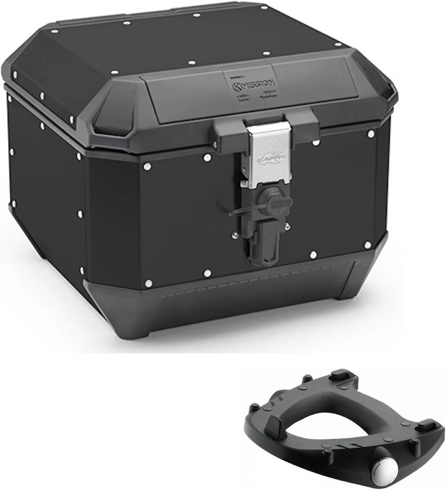 Top Case Kms44B + Rear Rack K'Mission Aluminium - Kappa Moto Compatible With Moto Morini X-Cape 649 (2021-2023)