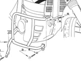 Engine Guard - Kappa Moto Compatible With Honda Xl 600 V Transalp (1994-1996)