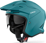 Urban Motorcycle Helmet Airoh Kombakt - Ko102 Thermoplastic Hrt Matte Petrol Green Color Size M