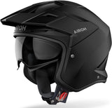 Urban Motorcycle Helmet Airoh Kombakt - Ko11 Thermoplastic Hrt Matte Black Color Size Xl