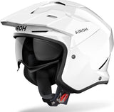 Urban Motorcycle Helmet Airoh Kombakt - Ko14 Thermoplastic Hrt Gloss White Color Size Xs
