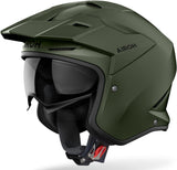 Urban Motorcycle Helmet Airoh Kombakt - Ko70 Thermoplastic Hrt Matte Military Green Color Size M