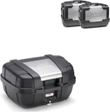 Top Case Kgr52 + Side-Cases Kgr46 + Side-Case Holder - Kappa Moto Compatible With Triumph Bonneville T100 (2017-2022)