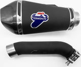 Exhaust Tip With Noise Certification Relevance Steel Black Carbon Cap - Termignoni Compatible With Ktm 250 Adventure (2020-2023)