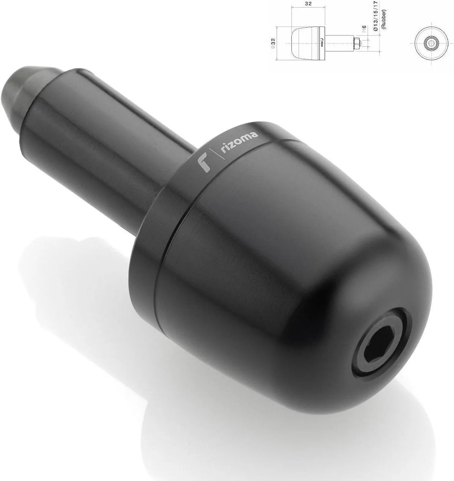 Couple Bar-End Plugs Ma303B - Rizoma Compatible With Suzuki Gsx-S 1000 Abs (2019)