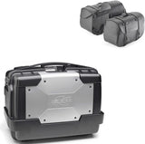 Top Case Kgr33 + Side-Bags Kmlw01 + Side-Case Holder - Kappa Moto Compatible With Yamaha Fz-6 - Fazer (2004-2006)
