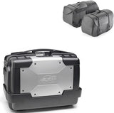 Top Case Kgr33 + Side-Bags Kmlw01 + Side-Case Holder - Kappa Moto Compatible With Honda Nc 750 S - Dct (2014-2015)