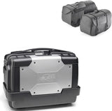 Top Case Kgr46 + Side-Bags Kmlw01 + Side-Case Holder - Kappa Moto Compatible With Honda Nc 700 X (2012-2013)