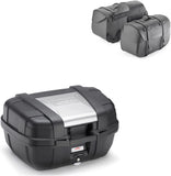 Top Case Kgr52 + Side-Bags Kmlw01 + Side-Case Holder - Kappa Moto Compatible With Honda Nc 700 S (2012-2013)