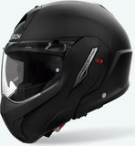 Flip-Up Motorcycle Helmet Airoh Mathisse Ii - Mth211 Thermoplastic Hrt Matte Black Color Size S