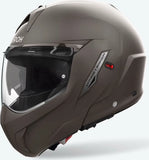 Flip-Up Motorcycle Helmet Airoh Mathisse Ii - Mth291 Thermoplastic Hrt Matte Bronze Color Size Xxl