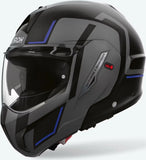 Flip-Up Motorcycle Helmet Airoh Mathisse Ii - Mth2G18 Thermoplastic Hrt Matte Blue Genius Size Xxxl