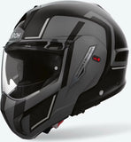 Flip-Up Motorcycle Helmet Airoh Mathisse Ii - Mth2G35 Thermoplastic Hrt Gloss Grey Genius Size L