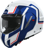 Flip-Up Motorcycle Helmet Airoh Mathisse Ii - Mth2G55 Thermoplastic Hrt Blue Red Gloss Genius Size M