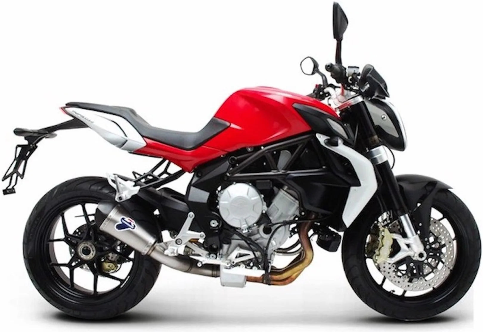 Exhaust Tip With Noise Certification Relevance Titanium Carbon Cap - Termignoni Compatible With Mv Agusta Brutale 800 Rivale (2012-2020)