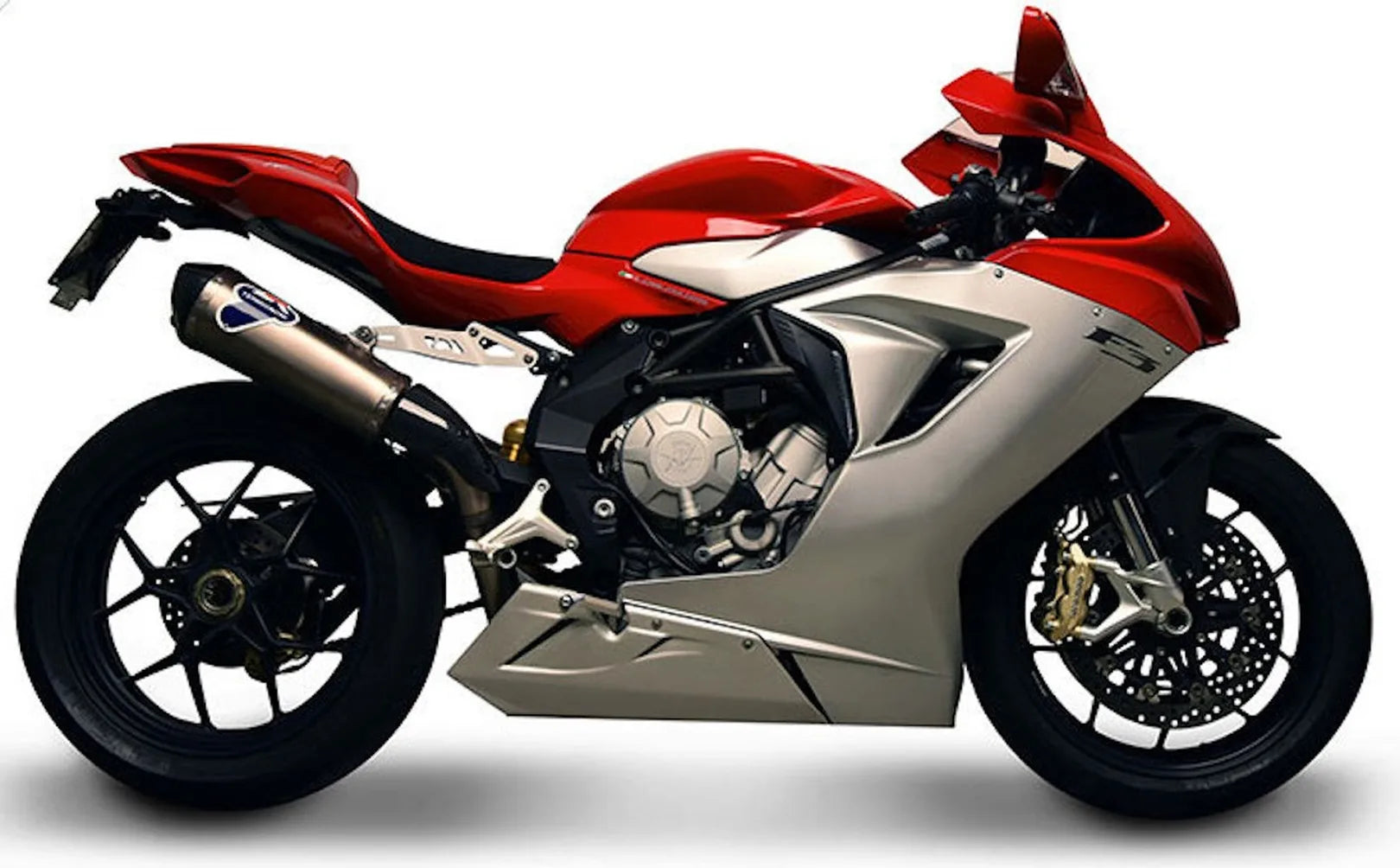 Exhaust Tip Without Sound Certification Relevance Titanium Carbon Cap - Termignoni Compatible With Mv Agusta F3 800 (2012-2020)