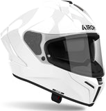 Full-Face Motorcycle Helmet Airoh Matryx - Mx14 Composite Carbon Gloss White Color Size S