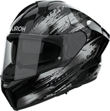 Full-Face Motorcycle Helmet Airoh Matryx - Mxre16 Composite Carbon Gloss Grey Reflex Size M