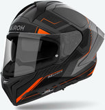 Full-Face Motorcycle Helmet Airoh Matryx - Mxrk32 Composite Carbon Matte Orange Rocket Size S