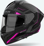 Full-Face Motorcycle Helmet Airoh Matryx - Mxrk54 Composite Carbon Matte Pink Rocket Size Xs