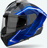 Full-Face Motorcycle Helmet Airoh Matryx - Mxw18 Composite Carbon Gloss Blue Wide Size Xs