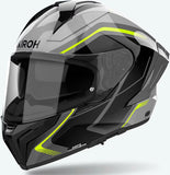Full-Face Motorcycle Helmet Airoh Matryx - Mxw31 Composite Carbon Gloss Yellow Wide Size M