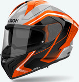 Full-Face Motorcycle Helmet Airoh Matryx - Mxw32 Composite Carbon Gloss Orange Wide Size L