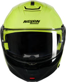 Flip-Up Travelling Motorcycle Helmet Nolan N100-6 Green Impulso / Black Mivedi 329 Size L