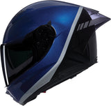 Full-Face Speeding Motorcycle Helmet Nolan N60-6 Blue Deep / Black / Silver Verniciatura Speciale 346 Size M