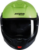 Flip-Up Travelling Motorcycle Helmet Nolan N90-3 Green Impulso / Black Verniciatura Speciale 341 Size Xs